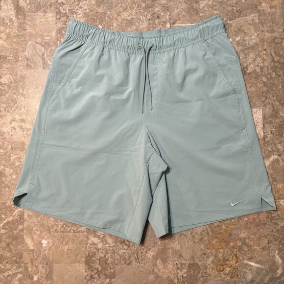 Nike Shorts Mens Medium Mineral Green Dri-Fit Unlimited 9" Gym Running DV9330 - Picture 1 of 9